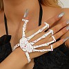 Halloween Spray Printed Alloy Finger Ring Stretch Bracelets BJEW-P367-02-1
