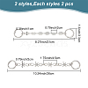 WADORN 4Pcs 2 Style Hip-hop Style Stainless Steel Barbed Wire & Razor Blade Link Shoe Chains FIND-WR0007-60-2