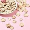 100Pcs 5 Styles Wooden Buttons BUTT-YW0001-03-5