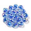 Two Tone UV Plating Transparent Acrylic European Beads OACR-F004-06E-3