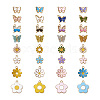 Fashewelry 128Pcs 8 Style Alloy Enamel Pendants ENAM-FW0001-05-8