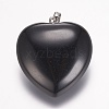 Natural Black stone  Gemstone Pendants X-G-E338-10B-1