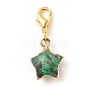 Natural Gemstone Star Pendant Decorations HJEW-JM00686-3