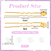 36Pcs 3 Colors Iron Hair Fork Findings IFIN-UN0001-25-3