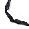 Raw Rough Natural Black Tourmaline Beads Strands G-B125-E01-01-3