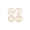 2 Sets Plywood Candle Wick Holders WOOD-BC0001-24B-7