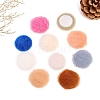 Imitation Rabbit Fur Ball Fabric Cabochons PW-WG0C4D6-05-1