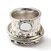 Rotatable Oval Alloy Finger Ring with Glass RJEW-F123-04AS-1