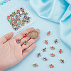 40Pcs 4 Colors Golden Alloy Enamel Beads FIND-GO0003-30-3