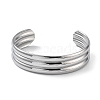 304 Stainless Steel Cuff Bangles for Women BJEW-Z078-15P-2