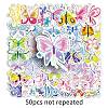 50Pcs Butterfly PET Waterproof Stickers PW-WGABAA5-01-1