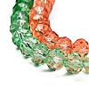 Transparent Painted Glass Beads Strands X1-DGLA-A034-T6mm-A04-4