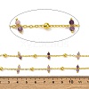 Handmade Faceted Natural Amethyst Beaded Chains CHC-L050-02G-12-2