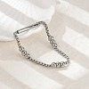 304 Stainless Steel Ball Chain Bracelets for Women Men BJEW-Z087-22P-2