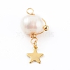 Natural Cultured Freshwater Pearl Pendants PALLOY-JF00673-02-2