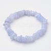 Natural  Blue Lace Agate Beaded Stretch Bracelets BJEW-JB02683-01-1