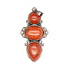 Retro Natural Red Jasper Pendants PW-WG7292F-01-1