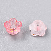 Frosted Transparent Acrylic Beads OACR-N137-72E-3