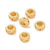 Brass Rondelle European Beads KK-A166-01G-2