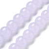 Imitation Jade Glass Round Beads Strands GLAA-A016-01A-1