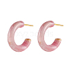 304 Stainless Steel Enamel Stud Earrings STAS-OY003-61G-3