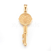 304 Stainless Steel Big Pendants STAS-L210-02G-2