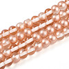 Baking Paint Transparent Glass Beads Strands DGLA-N011-6mm-04-1