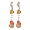 Natural Carnelian & Crackle Agate Beads Earring & Bracelets Set SJEW-JS01309-4