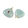 Dyed Natural White Jade  Pendants KK-C251-01C-02-2