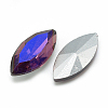 Pointed Back Glass Rhinestone Cabochons RGLA-T020-7x15mm-07-2