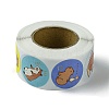 Cartoon Patterns Paper Gift Sticker Rolls DIY-R083-03G-3