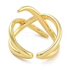 Snake Rack Plating Brass Open Cuff Rings RJEW-Z059-19G-3