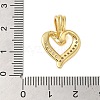 Rack Plating Brass & Clear Cubic Zirconia Pendants KK-S372-26G-3