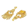 Bohemia Zinc Alloy Rhinestone & Resin Clip-on Earrings LS-EJEW-C089-03G-2