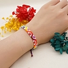 Friendship Flower Loom Pattern Seed Beads Bracelets for Women BJEW-C011-01-1