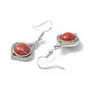 Natural Red Jasper Vase Dangle Earrings EJEW-A092-01P-15-4