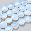 Flat Round Opalite Beads Strands G-S110-25-1