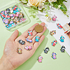 DICOSMETIC 48Pcs 6 Colors Alloy Enamel Pandants ENAM-DC0001-46-3