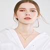 1Pc Brass Chain & 304 Stainless Steel Letter Pendant Necklaces NJEW-LP0001-35R-G-4