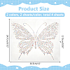WADORN 4 Sheets 2 Colors Butterfly Hotfix Rhinestone DIY-WR0003-89-2