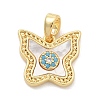 Brass Micro Pave Cubic Zirconia Pendents KK-M303-01G-07-1