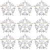 16Pcs Alloy Rhinestone Shank Buttons BUTT-GF0003-69-1