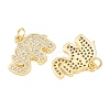 Brass Micro Pave Cubic Zirconia Pendants KK-C162-086A-G-2