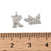 Initial Letter Brass Micro Pave Cubic Zirconia Pendants ZIRC-F008-K-3