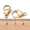 304 Stainless Steel Lobster Claw Clasps Hand Polished STAS-AB19-G-3