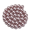 Baking Painted Pearlized Glass Pearl Round Bead Strands PEAR-H019-02D-03-3