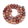 Tibetan Style Natural Agate dZi Beads Strands G-T144-36A-02-2