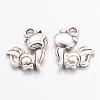 Tibetan Style Alloy Fox Charms PALLOY-ZN60070-AS-RS-2