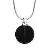 Natural Black Agate Perfume Bottle Pendant Necklace PW-WGD45C6-10-1