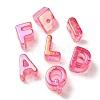UV Plating Rainbow Iridescent Acrylic Beads OACR-C012-02A-1-2